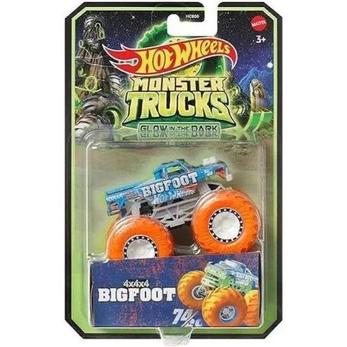 Hot Wheels Monster TRUCKS GLOW Brilha NO Escuro Bigfoot Mattel HCB50