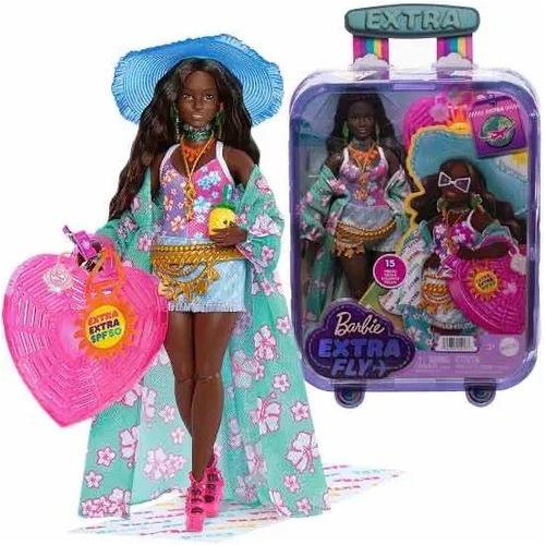 Boneca Barbie Extra Fly Negra Dia Na Praia Ed Colecionado