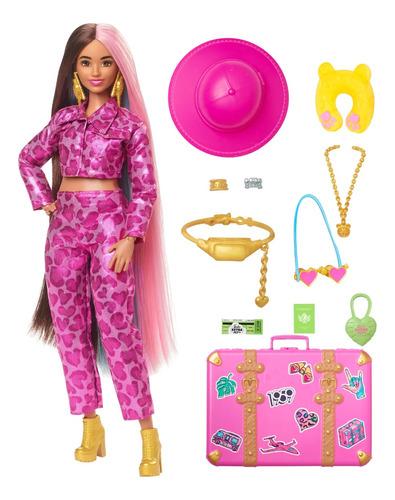 Boneca Barbie Extra Fly Cabelo Rosa Look De Deserto Viagem