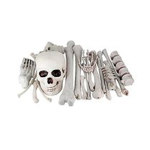 Decoração Halloween Kit com 11 Peças Ossos +Cranio