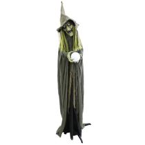 Bruxa Halloween Gigante Que Fala e Mexe Sozinha Com Suporte