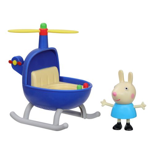 Conjunto de Mini Veículo com Figura - Peppa Pig - Rebecca Coelho com Helicóptero - Hasbro