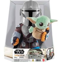 Pelucia Mandalorian e Grogu c/som Star Wars Mattel HPC19