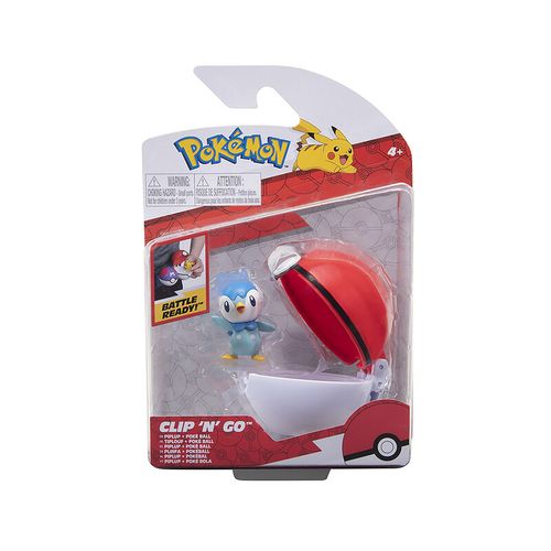 Boneco Pokémon Piplup + Pokebola