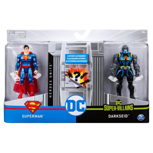 Dc - Figuras 10 Cm Com Vilão Superman / Darkseid