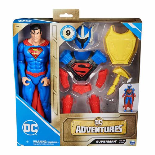DC - Boneco Superman Homem de Aço de 30cm com Acessórios