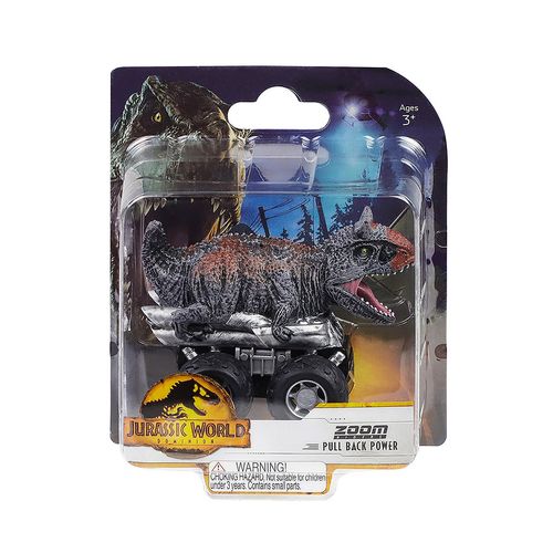 Jurassic World - Carrinho de Dinossauro 7cm - Carnotaurus
