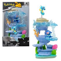 Cenário Subaquático Figuras Select Pokemon Popplio E Horsea