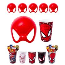 Kit 5 Copos Homem Aranha E Máscaras Lembrancinha De Festa