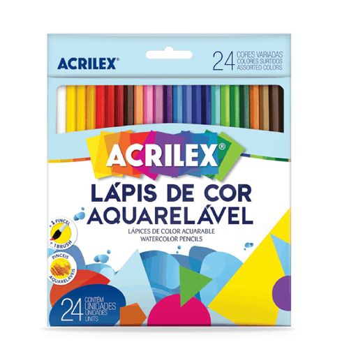 Lápis de Cor Aquarelável  24 Cores - Acrilex