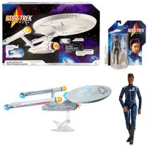 Kit 2 Nave Uss Enterprise + Boneco 12Cm Michael - Star Trek