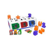 Brinquedo Educativo - Caixa Encaixa Letras E Números - Branco - Estrela
