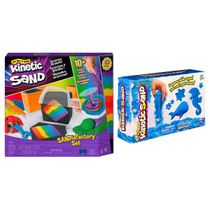 Kit 2 Playset Fabrica De Areia + Areia Neon - Kinetic Sand