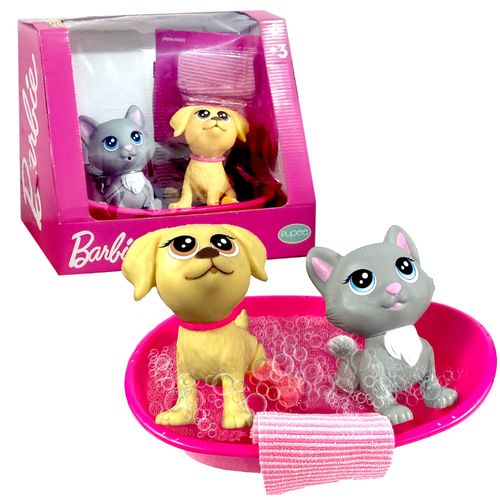 Gato e Cachorro Hora da Banheira com Pets da Barbie Original