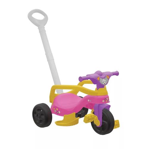 Triciclo Infantil Encantado Rosa Com Empurrador Pais e Filhos - 790352-1