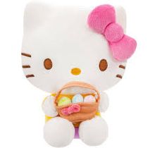 Hello Kitty Páscoa - Pelúcia 20cm - Cesta com Ovos - Sunny