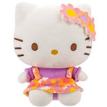 Hello Kitty Páscoa - Pelúcia 20cm - Flores - Sunny