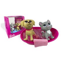 Barbie - Mini Pets Hora do Banho - Mini Gata e Mini Taffy - Pupee
