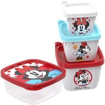 Kit Potes Minnie Infantil Porta Lanche Escola Passeio