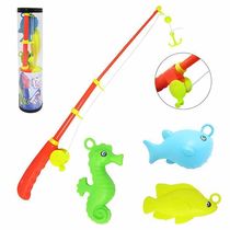 Kit Pescaria Infantil 4 Pecas No Tubo Pica Pau