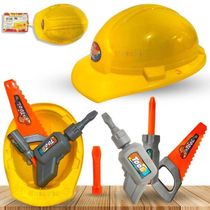 Kit de Ferramenta Com Capacete Amarelo Toys E Toys