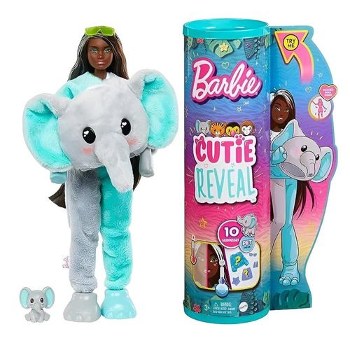 Boneca Barbie Cutie Reveal Elefante Com 10 Surpresas Mattel