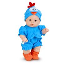 Mini Boneca Bebe - Galinha Pintadinha - Azul - Roma