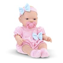 Boneca Bebe - Bebezinho Real - Primeiros Cuidados - Rosa - Roma