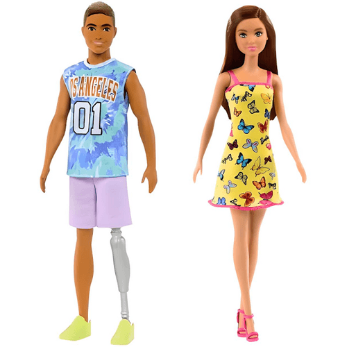 Kit Casal Barbie E Ken Fashionistas 30 Cm Modelo 4 Mattel