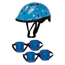 Kit Protetor Capacete Infantil Stars Azul Grande - CKS KITAZUL-G