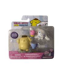 Hello Kitty - Pack com 2 Figuras e Acessórios - Cinnamoroll e Pompompurin (cupcake e Xícara) - Sunny