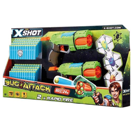 Lançador X-Shot Bug Attack - 2x Rapid Fire