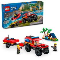 Lego City Caminhao e Barco dos Bombeiros 60412 301pcs