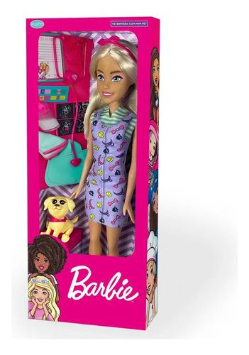 Barbie Profissões Veterinária Com 12 Frases De 70cm Gigante