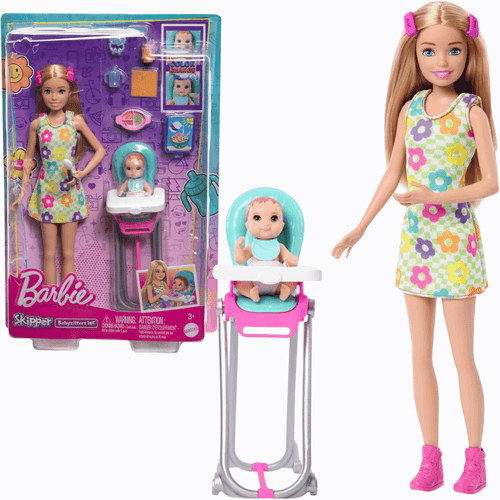 Boneca Barbie Skipper Bebê no Cadeirão Color Change3+ Mattel