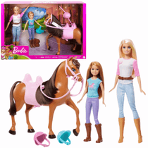 Boneca Barbie Lições de Montar A Cavalo 2 Bonecas 3+ Mattel