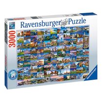 Puzzle 3000 peças 99 Lugares Europeus - Ravensburger - Imp