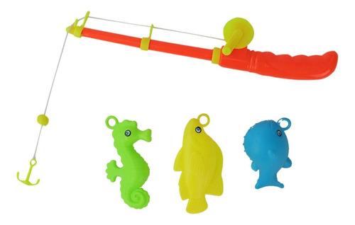 Brinquedo Kit Pesca Infantil 04 Peças 22cm No Tubo