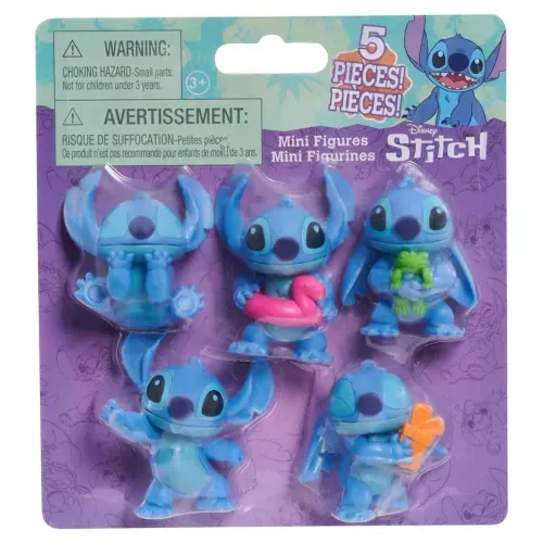 5 Mini Bonecos Stitch 4cm Colecionáveis Disney Sunny 3989