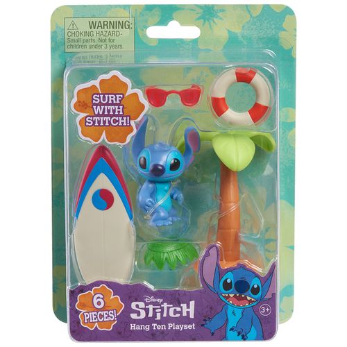 Figura Stitch Conjunto de Brincar Hang Ten Sunny 3990
