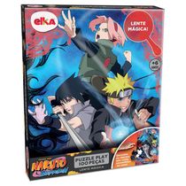 Puzzle Play 100 Peças E Lente Quebra Cabeça Naruto Shippuden