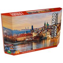 Puzzle 1500 peças Panorama Pôr do sol em Praga