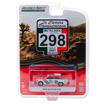 Carro Greenlight La Carrera Panamericana 298 Rally 2007 Mexico - Datsun 510 1972 - Escala 1/64 (13240-F)