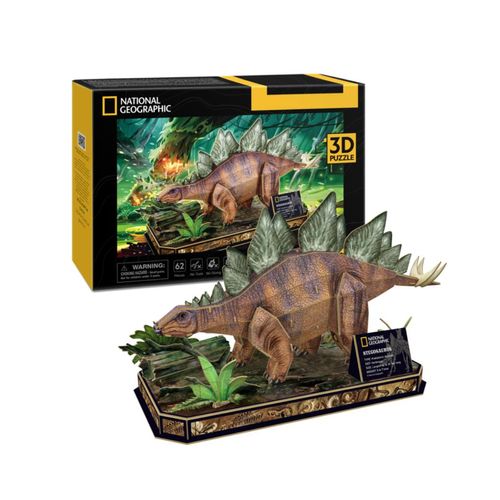 Quebra-Cabeça - 3D - National Geographic - Stegosaurus - New Toys