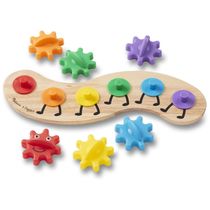 Brinquedo de Engrenagens Infantil Rainbow Caterpillar com 6 Peças Intercambiáveis para Crianças e Bebês, Melissa & Doug