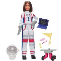 Boneca Barbie Profissões Astronauta Morena Rover Rolante Capacete Espacial Acessórios HRG45 Mattel