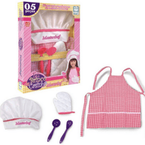 Brinquedo Roupa de Chef de Cozinha Cozinheiro Infantil