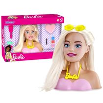 Boneca Barbie busto Maquiagem 21cm com 17 Acessórios Mattel