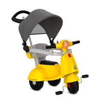 Triciclo Infantil - Passeio e Pedal - Banderetta com Capota - Amarelo - Bandeirante