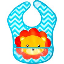 Babador de Leãozinho com Bolso Infantil Original Buba